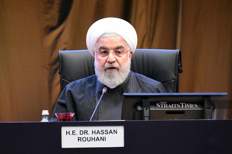 Iranian President Hassan Rouhani speaks during the Kuala Lumpur Summit roundtable session in Kuala Lumpur. REUTERS