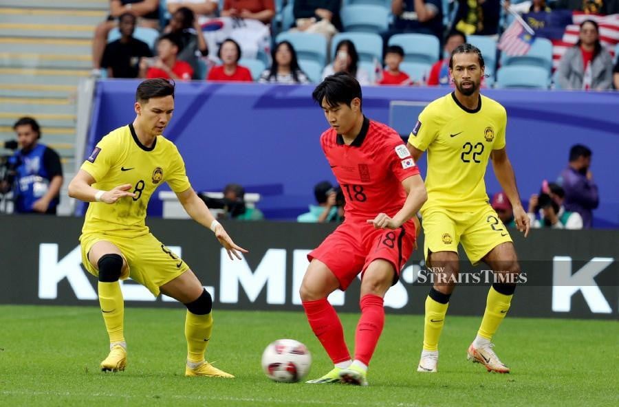 Malaysia produced a rousing performance in the thrilling 3-3 draw against mighty South Korea in the Asian Cup. NSTP/HAIRUL ANUAR RAHIM