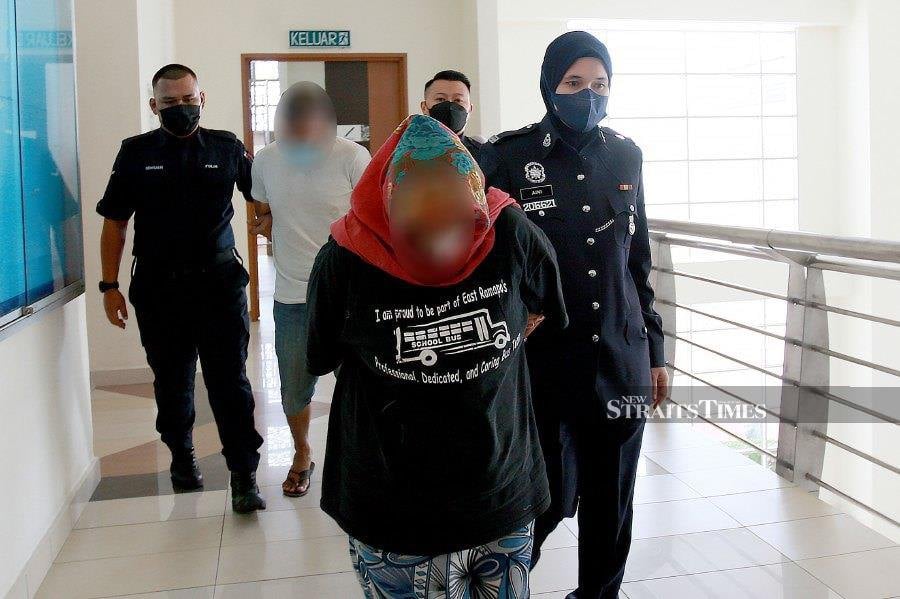Sessions Court judge Noridah Adam meted out the punishment on Khairul Hizwan Kamarudin, 33, and Norehan Abu Kasim, 36, during sentencing today, after the couple pleaded guilty to the offences on Dec 8, last year.- NSTP/FAIZ ANUAR 