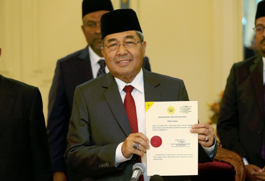 Kedah Menteri Besar Datuk Seri Ahmad Bashah Md Hanipah today announced the official dissolution of the 13th Kedah state assembly. Pic by NSTP/ ZULFADHLI ZULKIFLI