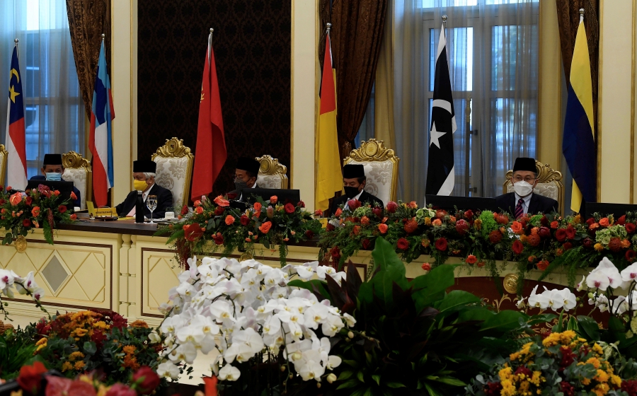 The Raja of Perlis Tuanku Syed Sirajuddin Putra Jamalullail today chaired the 259th Meeting of the Conference of Rulers at Istana Negara. - BERNAMA pic
