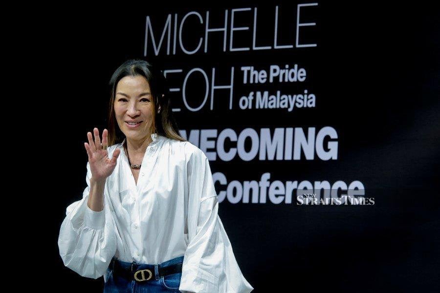 Superstar Tan Sri Michelle Yeoh revealed that she is still good friends with her former husband, Hong Kong businessman Sir Dickson Poon - NSTP pic