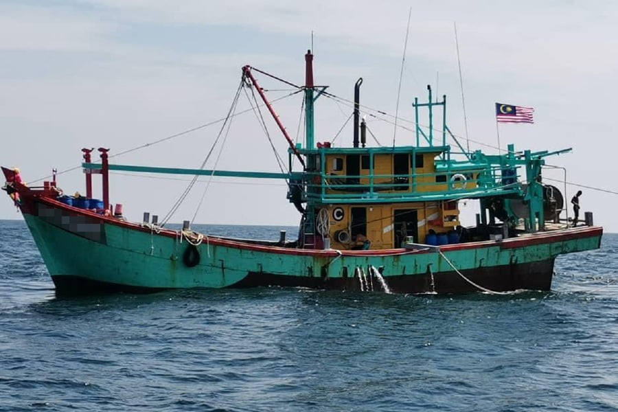 The Penang Malaysian Maritime Enforcement Agency (MMEA) detained three class C fishing boats for various various offences when inspected in the state’s waters yesterday (January 21). - Pic courtesy from MMEA