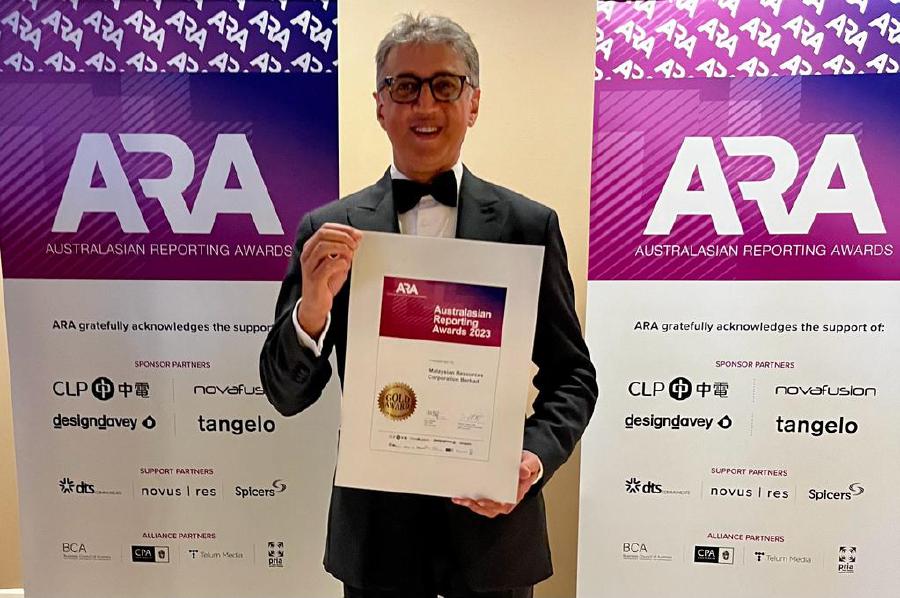 Malaysian Resources Corporation Bhd (MRCB) has bagged Gold Award at the 73rd Annual Australiasian Reporting Awards 2023 in Sydney, Australia. 