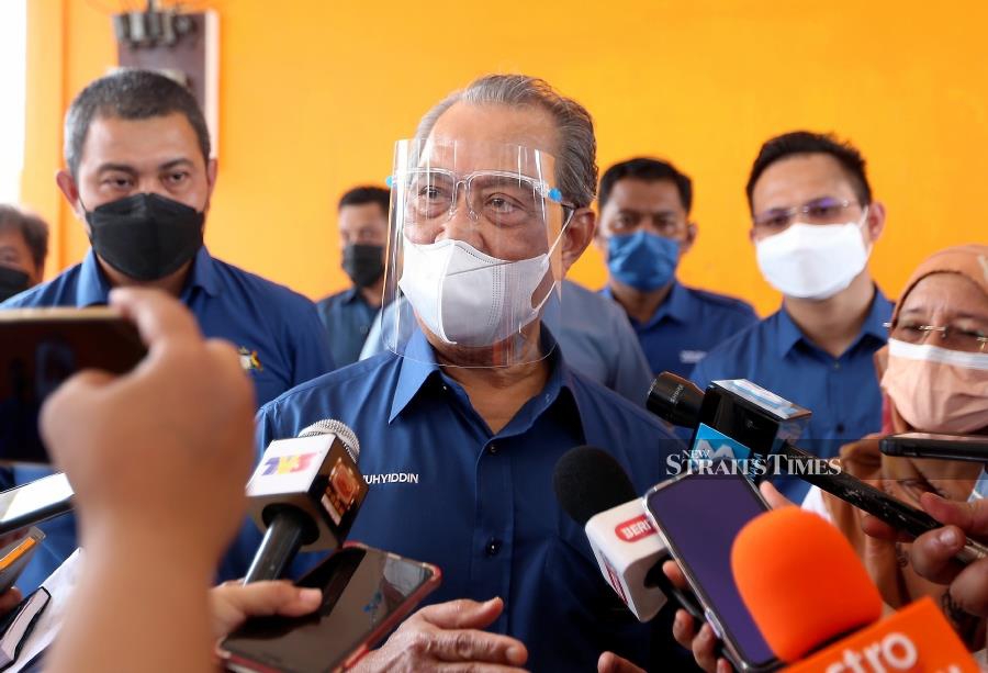 Prime Minister Tan Sri Muhyiddin Yassin said the new SOP would involve the easing of more areas in the economic and social sectors. - NSTP/NUR AISYAH MAZALAN