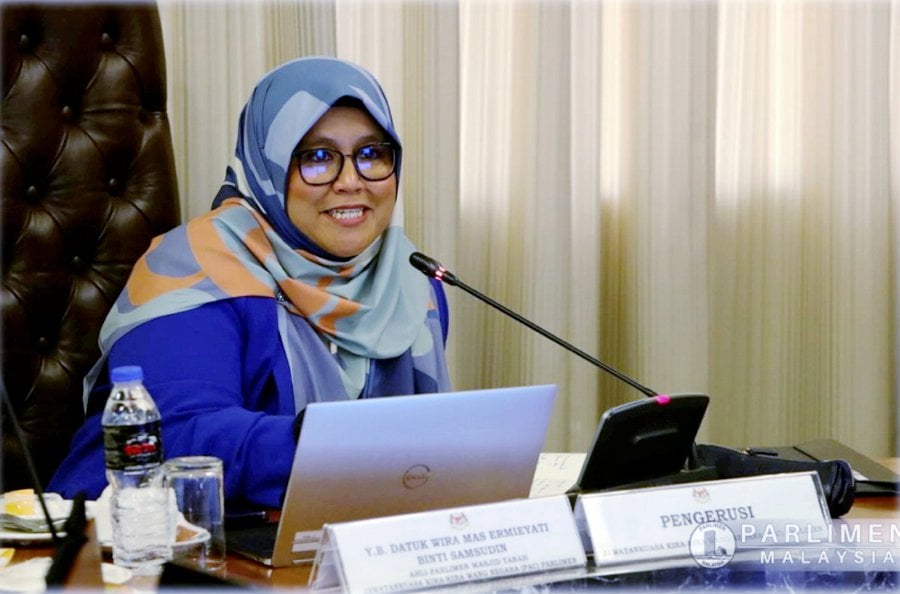 Public Accounts Committee chairman Datuk Mas Ermieyati Samsudin says the foreign workers centralised management system has been used for six years without a finalised contract. File pic courtesy of Malaysian Parliament