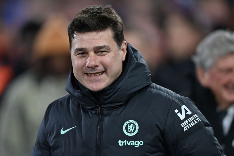 Chelsea's Argentinian head coach Mauricio Pochettino smiles as he arrives for the English Premier League football match between Crystal Palace and Chelsea at Selhurst Park in south London. — AFP pic