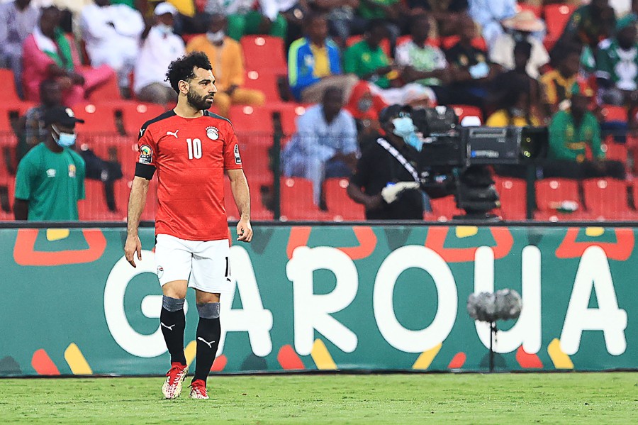Egypt's forward Mohamed Salah reacts during the Group D Africa Cup of Nations (CAN) 2021 football match between Nigeria and Egypt at Stade Roumde Adjia in Garoua. - AFP PIC