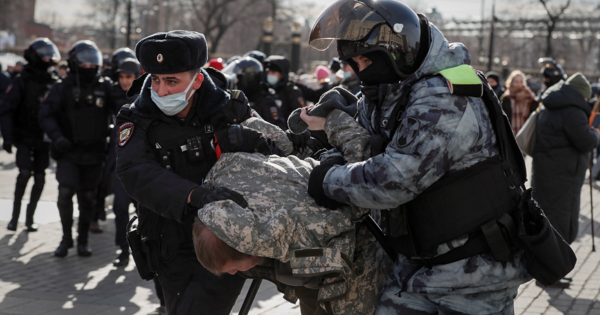 Russia detains around 4,600 at Ukraine conflict protests
