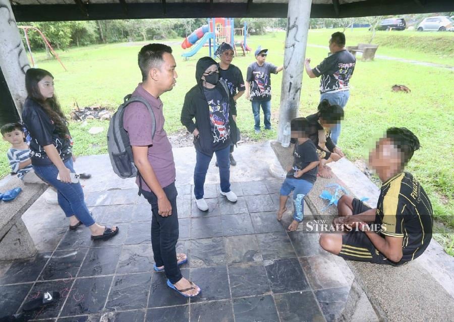 A Myanmar couple and their four-year-old child have sought shelter at a playground gazebo in Bandar Mahkota Cheras after being left homeless. - NSTP/FATHIL ASRI.