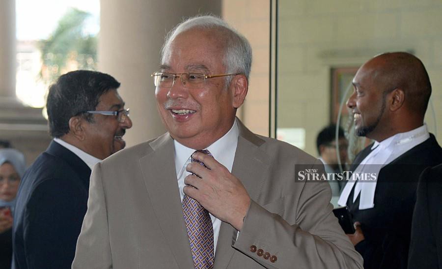Former Prime Minister Datuk Seri Najib Tun Razak at the Criminal Court of High Court 3, Kuala Lumpur Court Complex. NSTP / AIZUDDIN SAAD