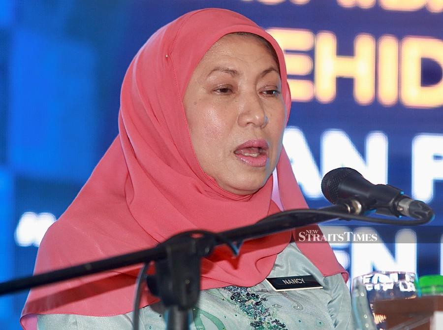 Parti Pesaka Bumiputera Bersatu (PBB) Wanita I vice -chief Datuk Seri Nancy Shukri said she estimated that GPS would be able to win 65 of the state assembly seats compared to the 72 seats it won in the 2016 state election. - NSTP/FATHIL ASRI