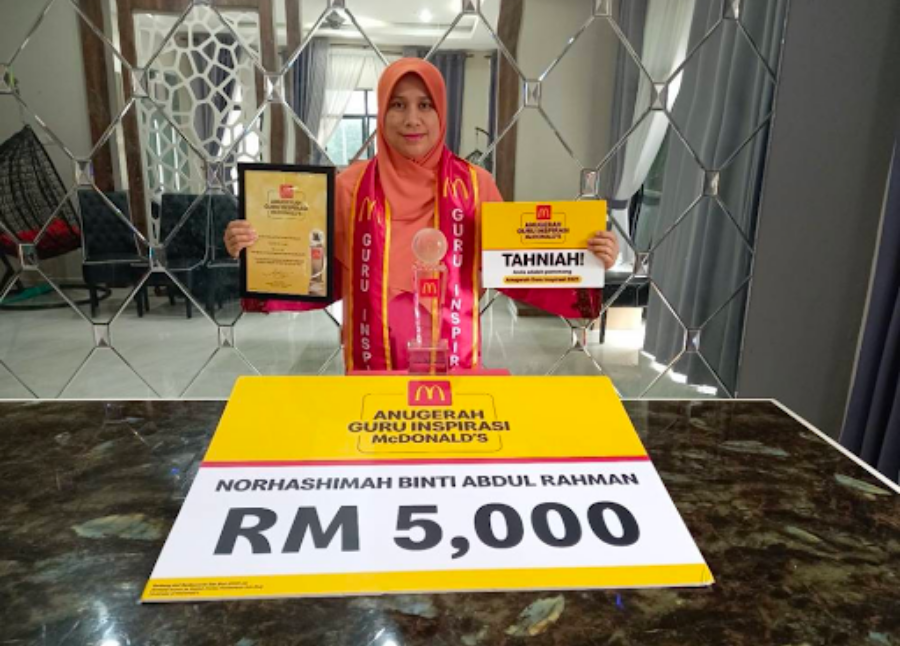 Since 2017, the award has received over 19,000 nominations, with over 106 noteworthy teachers being recognised across the country. - File pic credit (McDonald’s Malaysia)