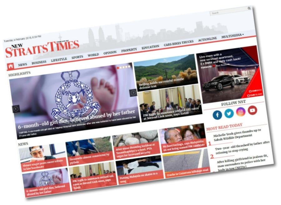 Nst online the ‎New Straits