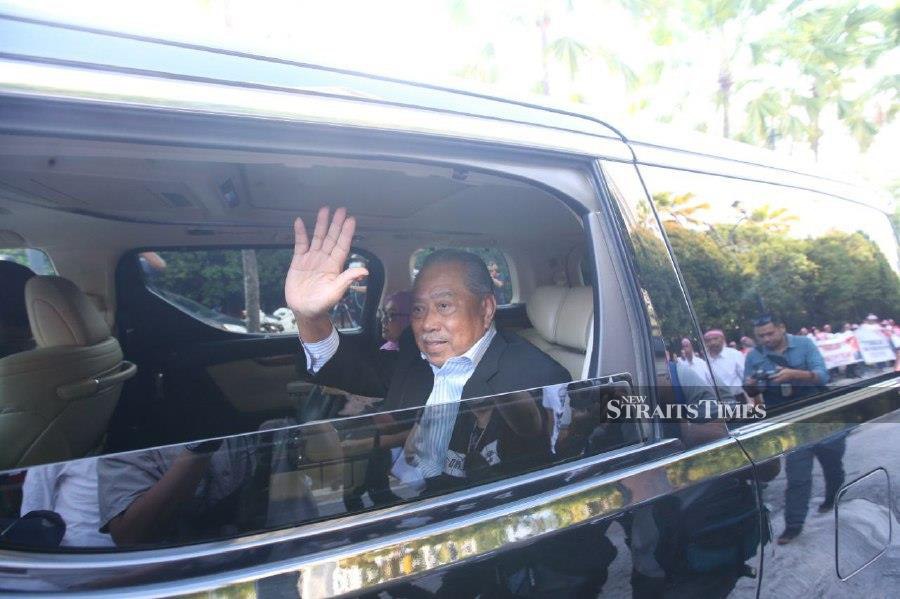 Former prime minister Tan Sri Muhyiddin Yassin arrived at the Jalan Duta courthouse around 8.40am. - NSTP/EIZAIRI SHAMSUDIN
