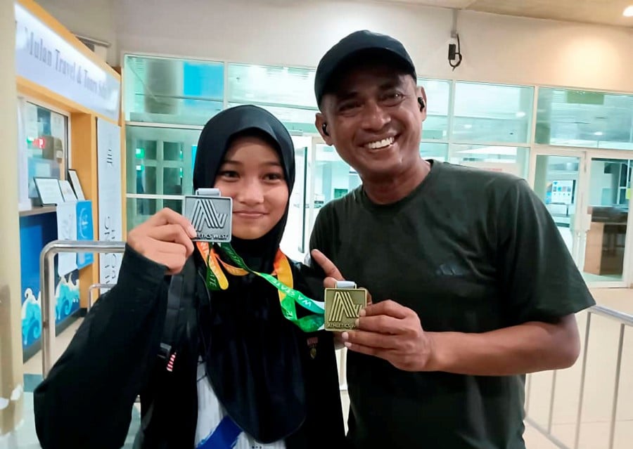 A strong-willed Nurelfira Umaira Yusof, who never believes in giving up, created a stir by winning the girls' Under-14 80m hurdles gold medal in Perth, Australia, on Sunday.