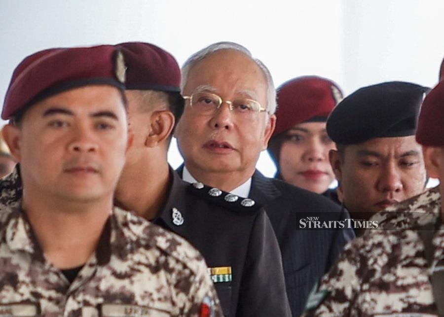 Incarcerated former prime minister Datuk Seri Najib Razak will likely be released from prison earlier than Aug 23, 2028. - NSTP/ASWADI ALIAS