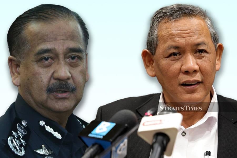 Negri Sembilan Menteri Besar Datuk Seri Aminuddin Harun and Inspector-General of Police Tan Sri Razarudin Husain. - NSTP pic