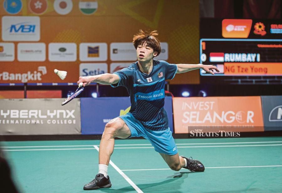 Up-and-coming shuttler Ng Tze Yong will make his Malaysia Open debut on Wednesday. - NSTP file pic