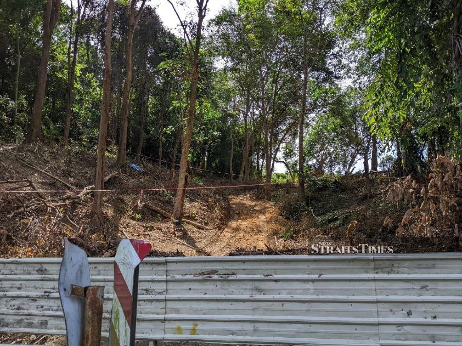 The Penang Island City Council (MBPP) has confirmed that illegal land clearing is being done near Taman Sahabat Indah, Kampung Suluk in Teluk Kumbar, Bayan Lepas. - NSTP/ZUHAINY ZULKIFFLI