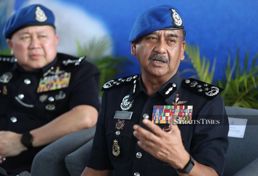 Inspector General of Police (IGP) Tan Sri Razarudin Husain acknowledges that the advancement of technology and the digital age pose a unique challenge for Sang Saka Biru, particularly in his effort to equip his officers and members to deal with the crimes of the new era. - NSTP file pic / MIKAIL ONG