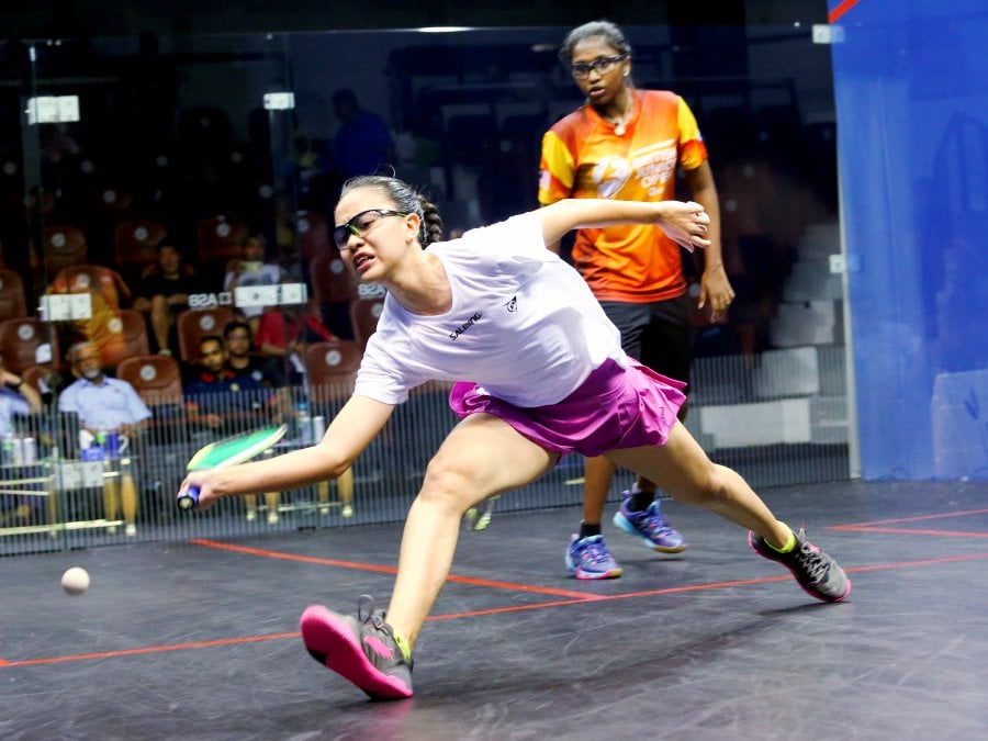 The 21-year-old national squash player reached her third final in as many months after charging through at the RC Pro Series in St Louis, United States. - NSTP/SALHANI IBRAHIM