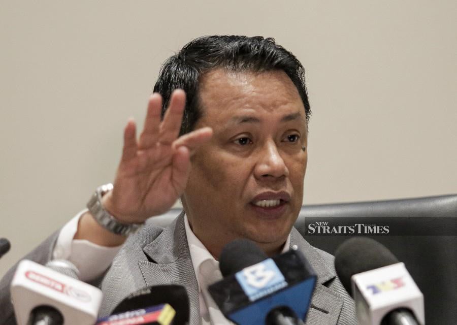 Olympic Council of Malaysia (OCM) president, Tan Sri Norza Zakaria speaks during a press conference at the 206th Olympic Council of Malaysia executive meeting and the 42nd general assembly at the National Badminton Academy in Bukit Kiara. NSTP/SADIQ SANI