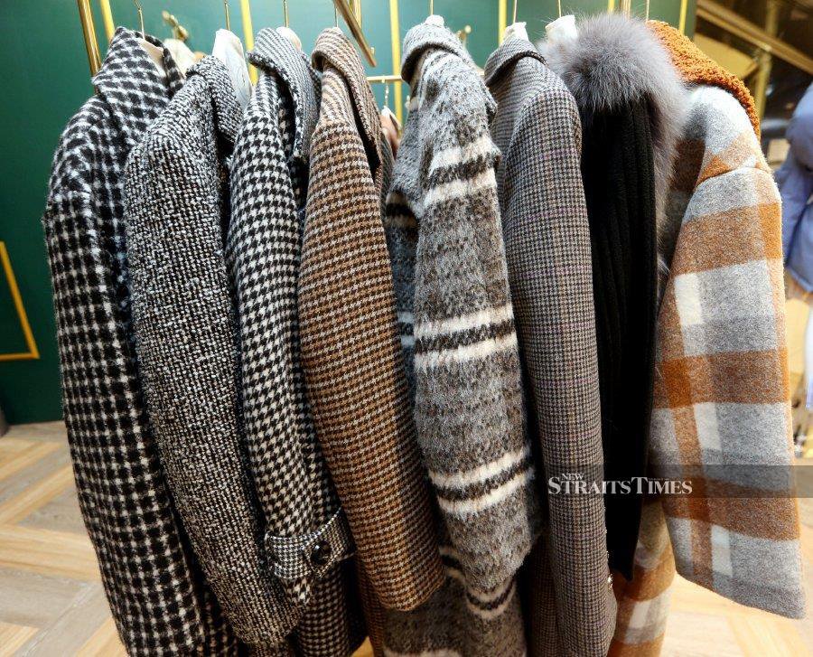 Some of the winter coat selections. Photo by Halimaton Saadiah Sulaiman.