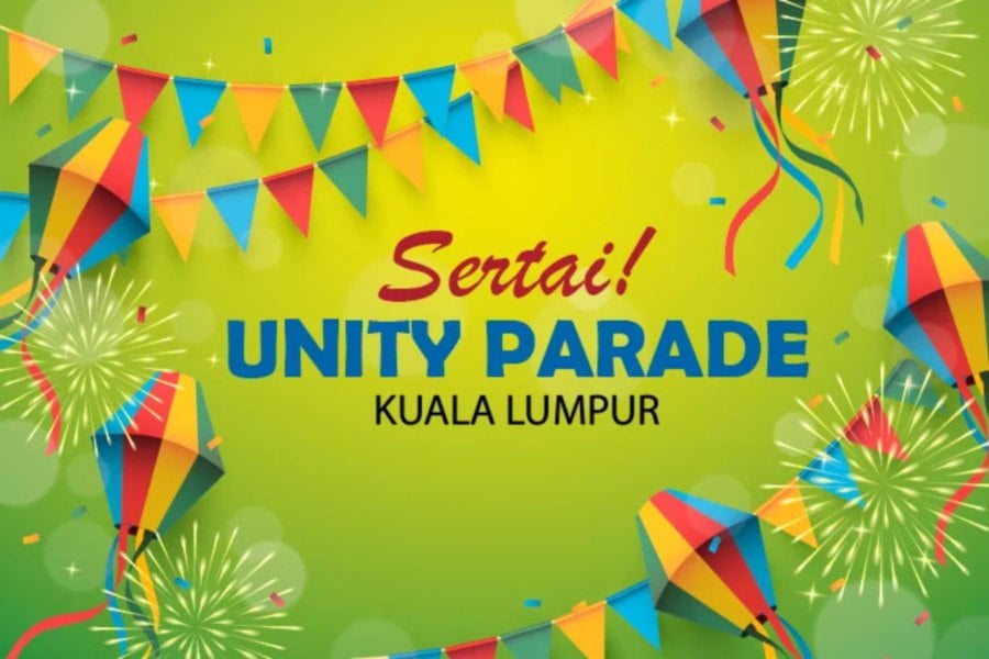 The public is invited to participate in the Kuala Lumpur Unity Parade 2024 to be held on Feb 24.- Pic credit www.unityparade.my/