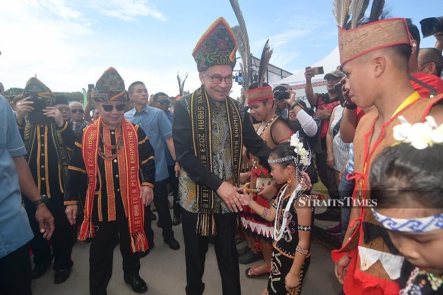 Prime Minister Datuk Seri Anwar Ibrahim has made history by attending Sabah state-level Kaamatan Festival celebration here. - NSTP/MOHD ADAM ARININ