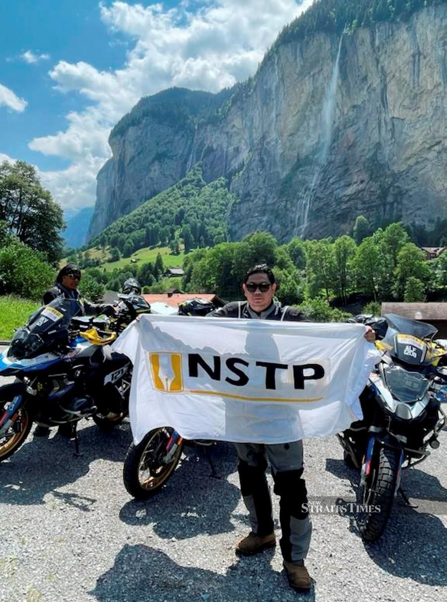 The writer on his first long distance expedition, from London to Kuala Lumpur. The ride was to commemorate the historic journey of Tunku Abdul Rahman Putra Al-Haj, who brought the Malayan Declaration of Independence from London to Kuala Lumpur in 1957. 