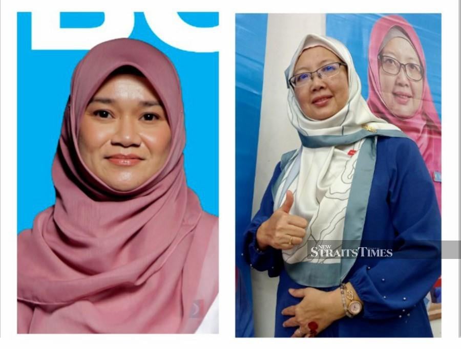 PKR Women's chief, Fadhlina Sidek (left) and PKR Party Selection Committee Chairperson Dr Zaliha Mustafa. - NSTP file pic