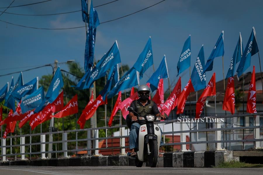 Of the 112 candidates, major political blocs Barisan Nasional (BN) , Pakatan Harapan (PH) and Perikatan Nasional (PN) each fielded a candidate for the seats, while minor parties Putra would only run for five and Iman gunning for one. - NSTP/ASYRAF HAMZAH