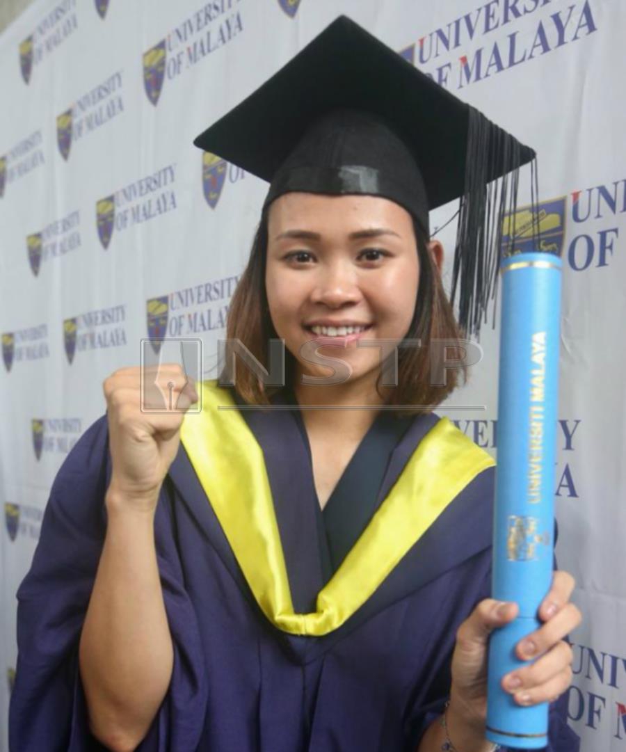 After five years of dividing time between being a national athlete and an undergraduate pursuing a tertiary education, Pandelela Rinong can now breathe a huge sigh of relief after finally completing her studies, whereby from now on she can fully concentrate on her stunning career as national diver. Pic by NSTP/NUR ADIBAH AHMAD IZAM