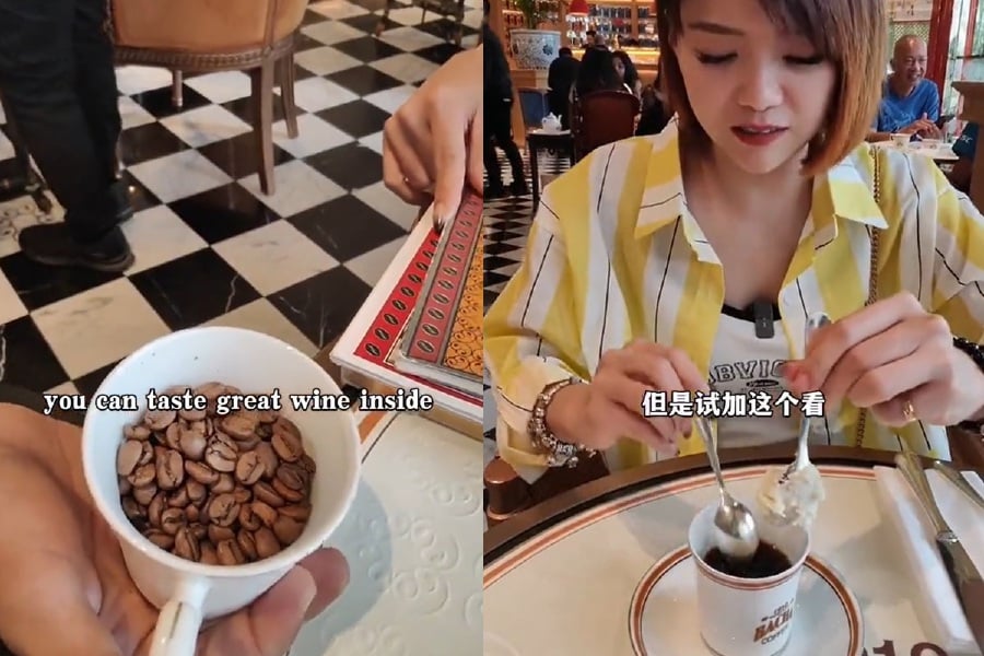 Tik Tok user @walaofoodie, who has more than 99,000 followers on social media, went to the new coffee outlet in Suria KLCC to try the “Paraiso Gold Coffee” recently. - Screengrab from TikTok