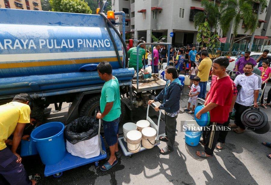 Penangites are bracing themselves for unexpected water cuts because of burst pipelines. - NSTP/DANIAL SAAD