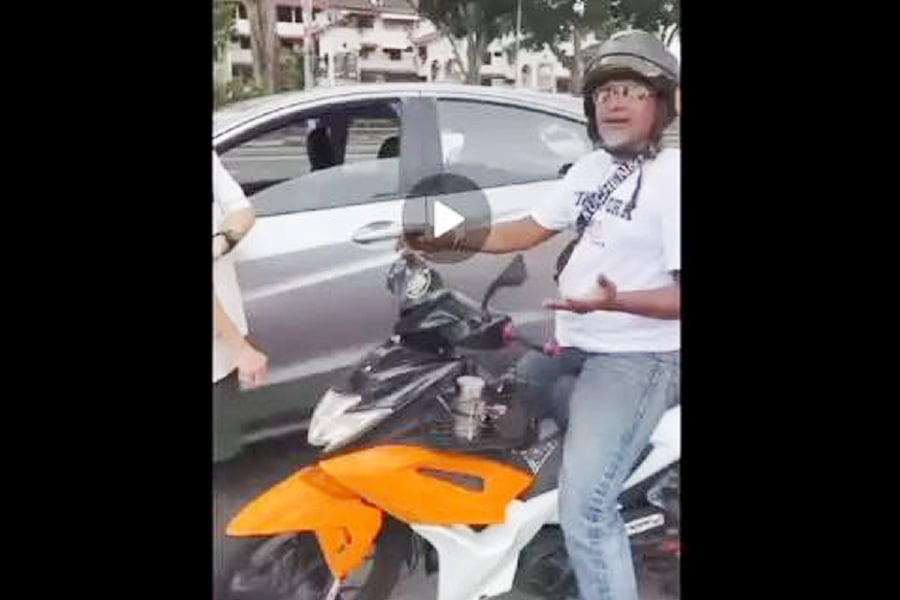 The man is accused of frequently causing accidents around the city, specifically along Jalan Masjid Negeri, Bukit Gambir, Taman Lip Sin, and Taman Tun Sardon. - Video Screengrab from Social Media