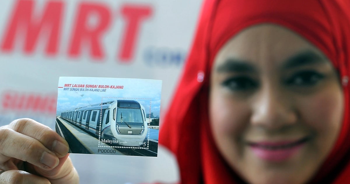 Pos Malaysia Launches Special Collection Of Stamps Featuring Mrt Train