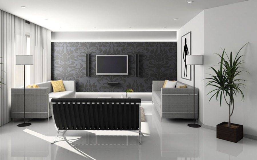 A modern minimalist concept for the living room of your rental homes will be suitable for any kind of guests.