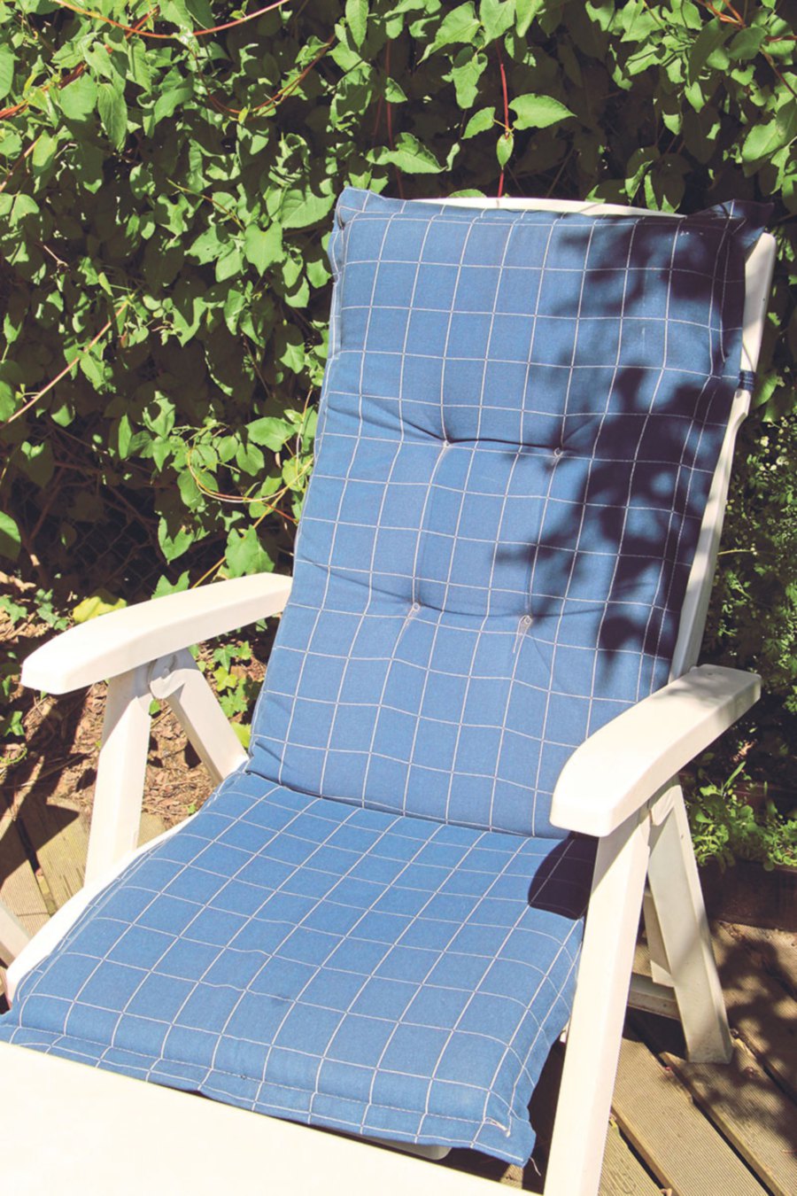 Beach-style deck chairs.