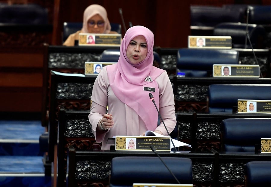 Women, Family and Community Development Minister Datuk Seri Rina Mohd Harun in her wrap-up speech during the debate session, said the Act reflected the seriousness of the issue that needed special attention as it could lead to more severe crimes such as assault and sexual violence, if not addressed. - Bernama pic