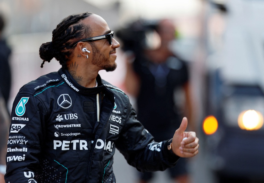 Mercedes' Lewis Hamilton ahead of the Bahrain Grand Prix. - REUTERS pic