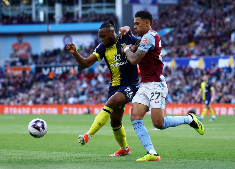 Aston Villa's Morgan Rogers in action with AFC Bournemouth's Antoine Semenyo.- REUTERS pic