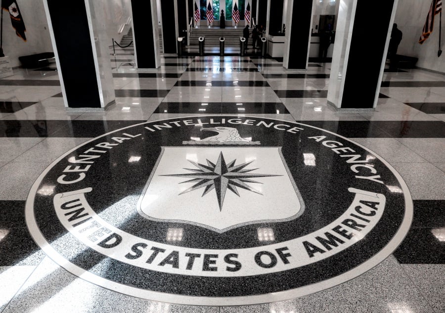 The seal of the Central Intelligence Agency is shown at the entrance of the CIA headquarters in McLean, Virginia, U.S.- REUTERS Pic