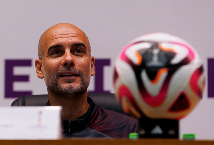 Manchester City manager Pep Guardiola during the press conference. - REUTERS pic