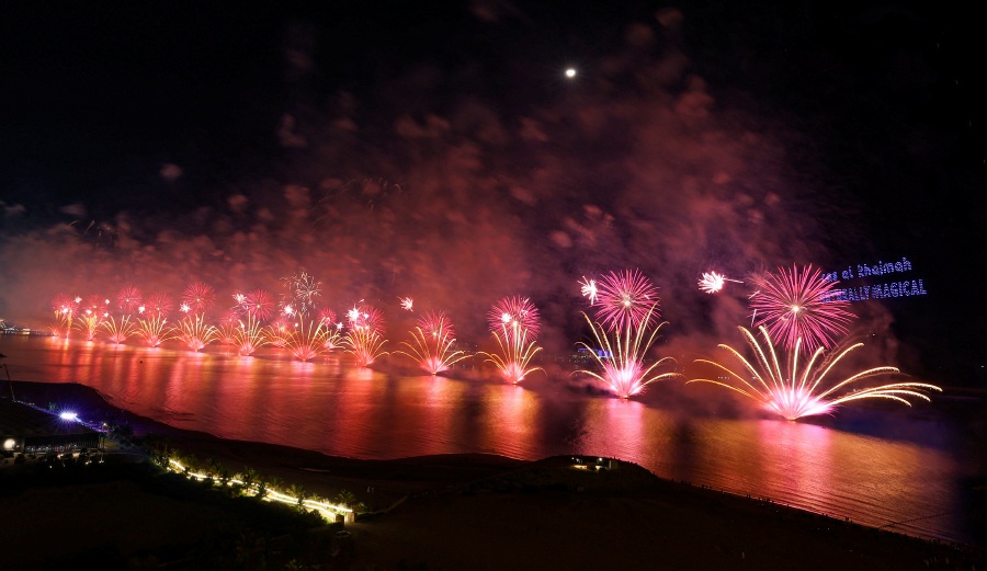 A general view of fireworks exploding during New Year celebrations, over Ras Al Khaimah, United Arab Emirates January 1, 2023. - REUTERS PIC