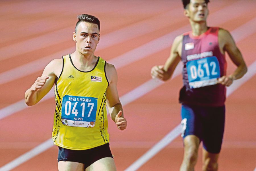 National sprinter Russel Alexander Nasir Taib is disappointed to be “sidelined” from the Podium Programme, which would have given him financial support for training. — NSTP FILE PIC