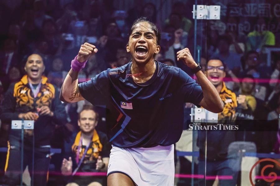 World No. 10 S. Sivasangari won the Professional Squash Association (PSA) Moment of the Season and the Women’s Match of the Season awards in Birmingham on Saturday. NSTP FILE PIC