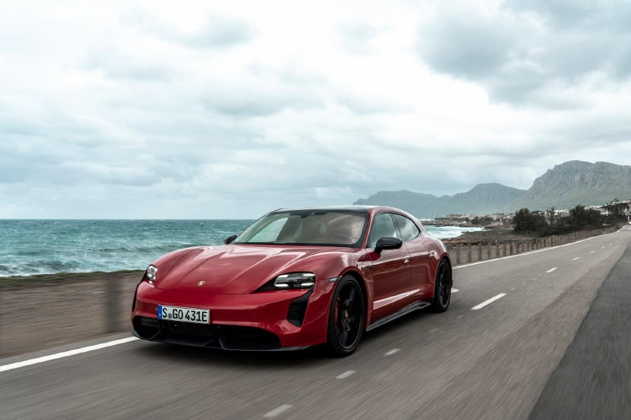 The all-electric Porsche Taycan saw an increase with 41,296 units.