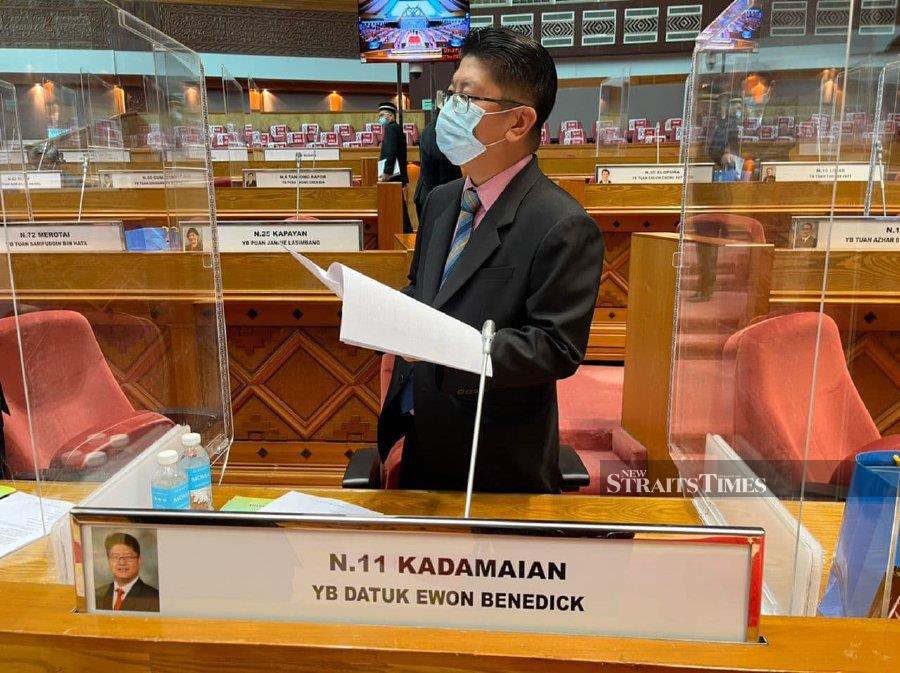 Sabah Legislative Assembly missed the opportunity of reinforcing the chief minister’s statement of not recognising the claim, said Kadamaian assemblyman Datuk Ewon Benedick. -NSTP/OLIVIA MIWIL